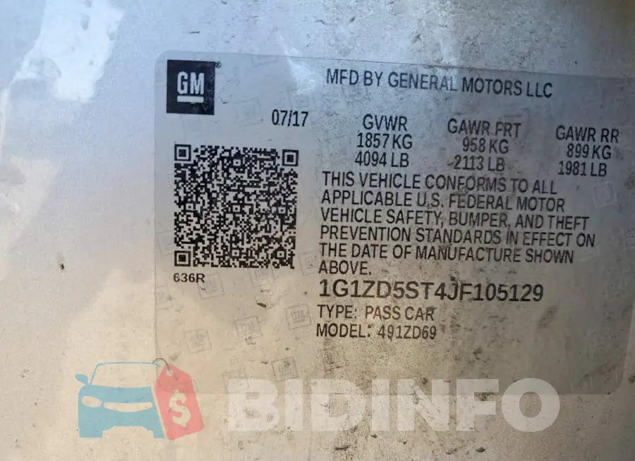 1G1ZD5ST4JF105129 Photo# 12
