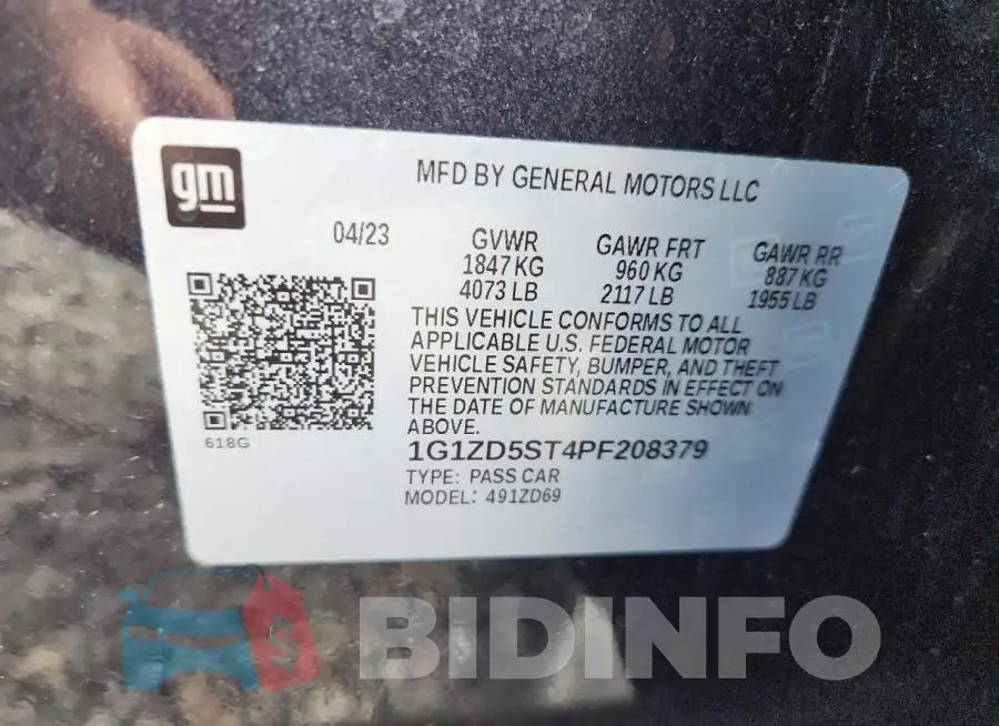 1G1ZD5ST4PF208379 Photo# 13
