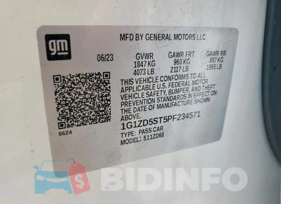 1G1ZD5ST5PF234571 Photo# 13