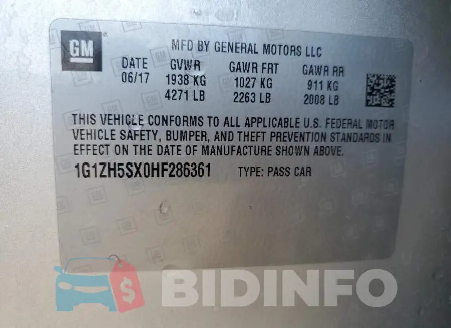 1G1ZH5SX0HF286361 Photo# 12