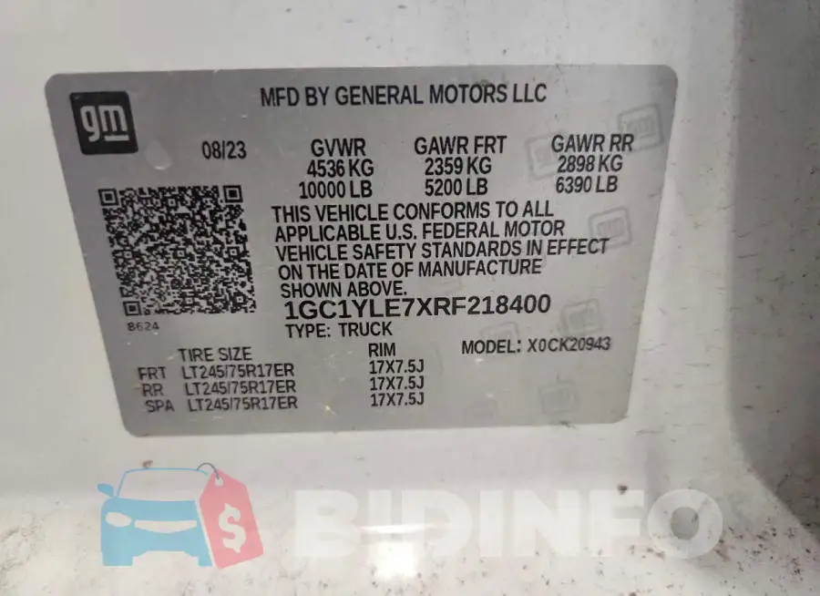 1GC1YLE7XRF218400 Photo# 12
