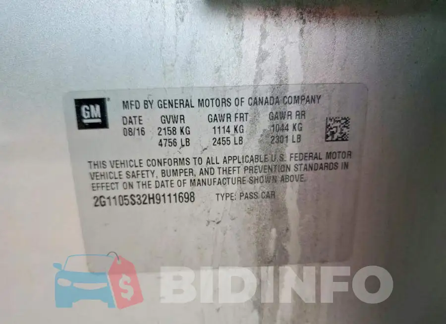 2G1105S32H9111698 Photo# 12
