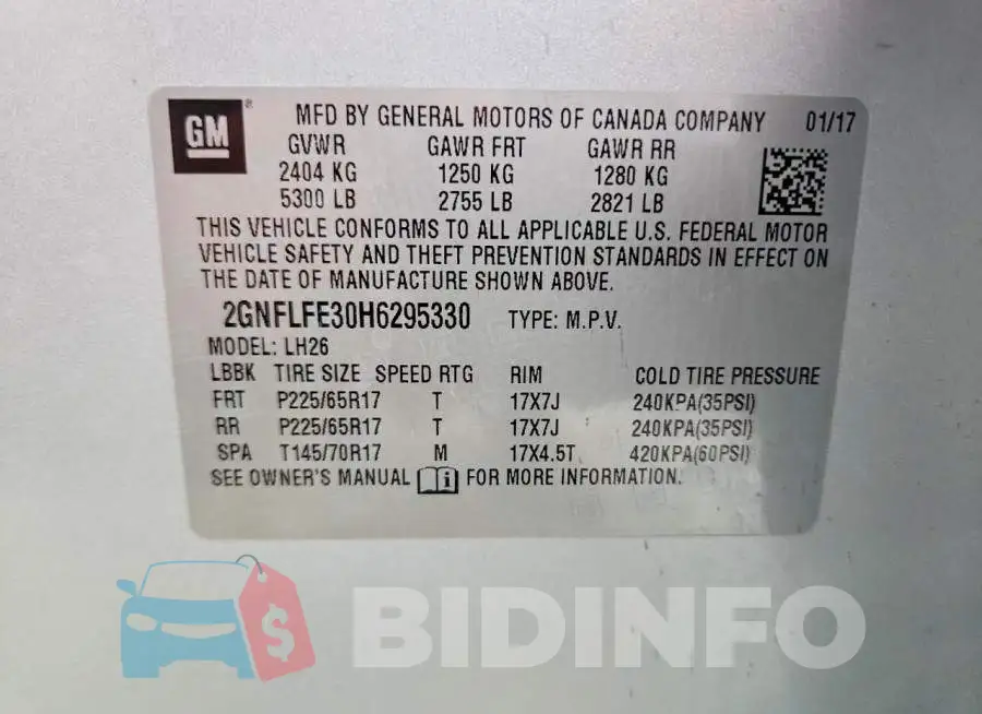 2GNFLFE30H6295330 Photo# 12