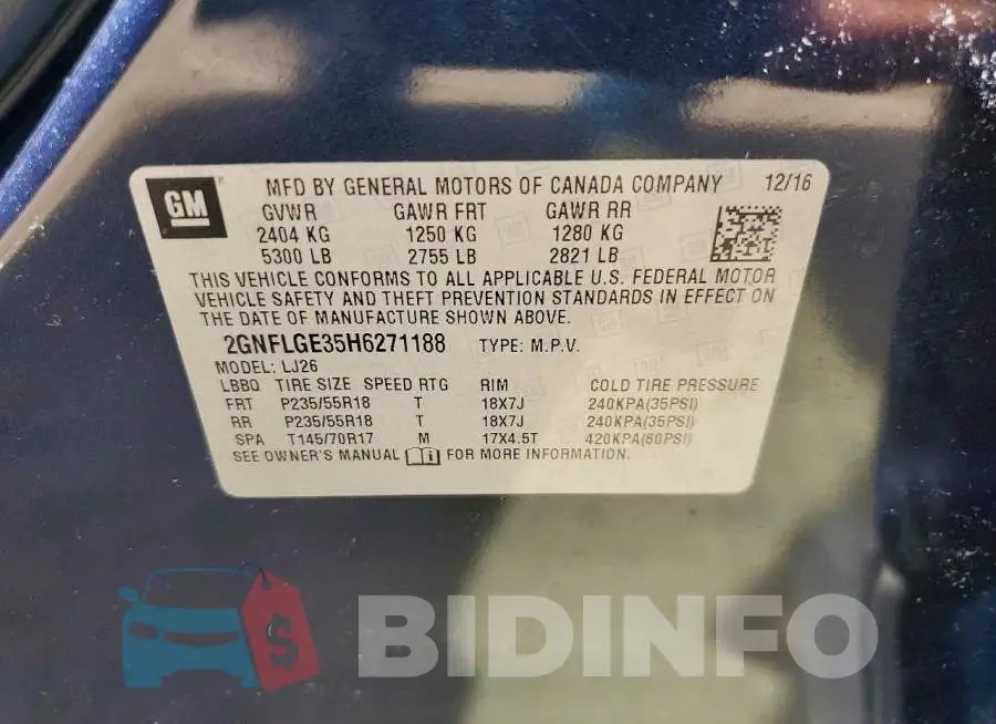 2GNFLGE35H6271188 Photo# 13