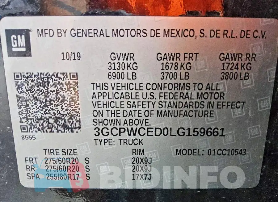 3GCPWCED0LG159661 Photo# 12