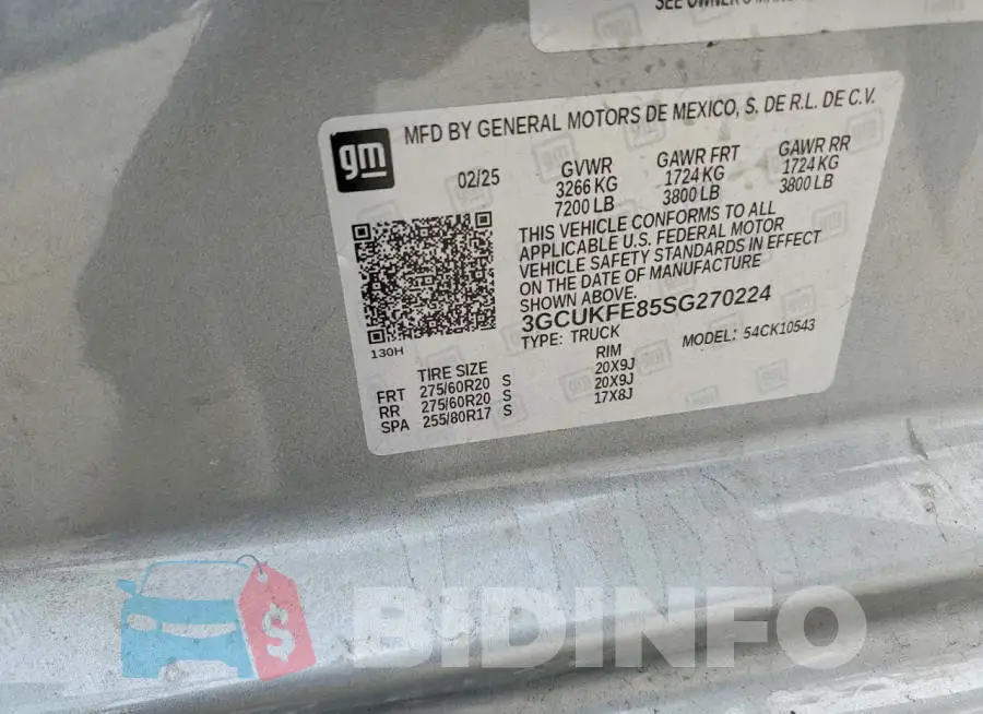 3GCUKFE85SG270224 Photo# 11