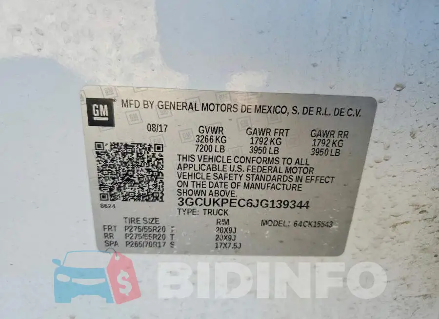 3GCUKPEC6JG139344 Photo# 12