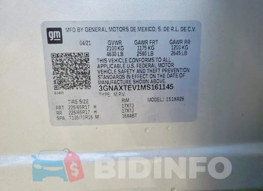 3GNAXTEV1MS161145 Photo# 13