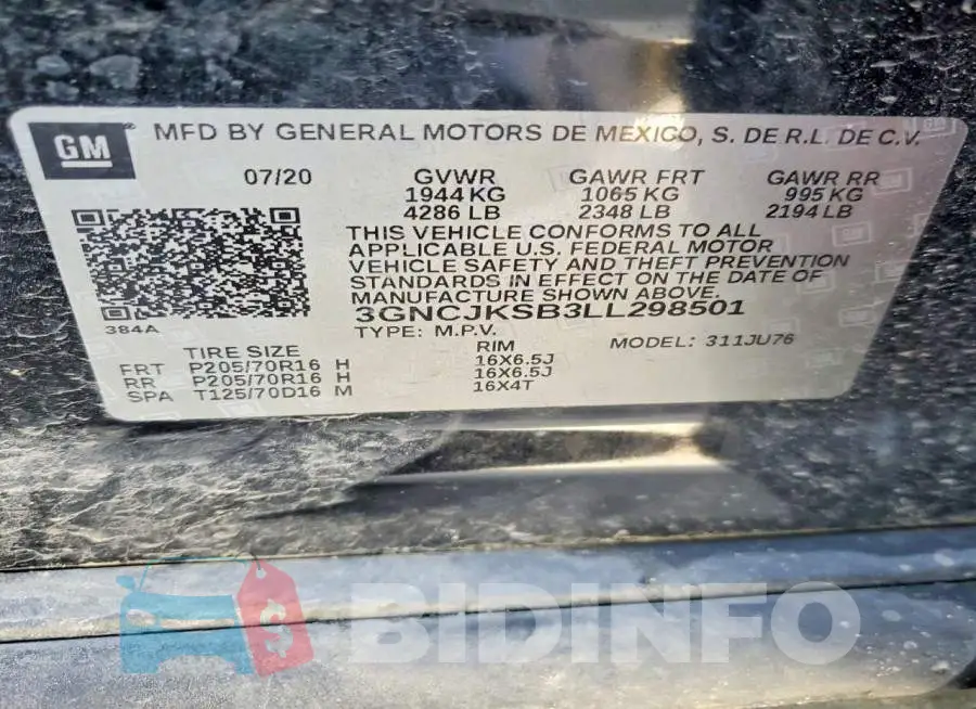 3GNCJKSB3LL298501 Photo# 13