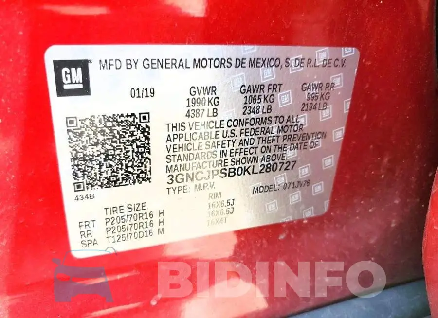 3GNCJPSB0KL280727 Photo# 13