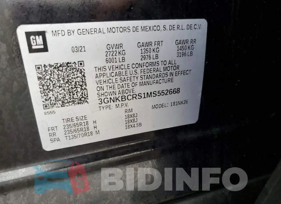 3GNKBCRS1MS552668 Photo# 13