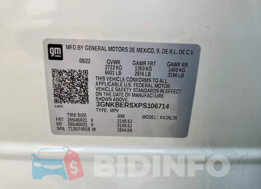 3GNKBERSXPS106714 Photo# 14