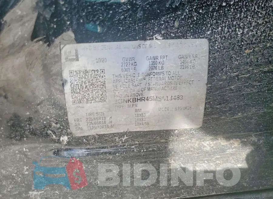 3GNKBHR45MS513483 Photo# 13