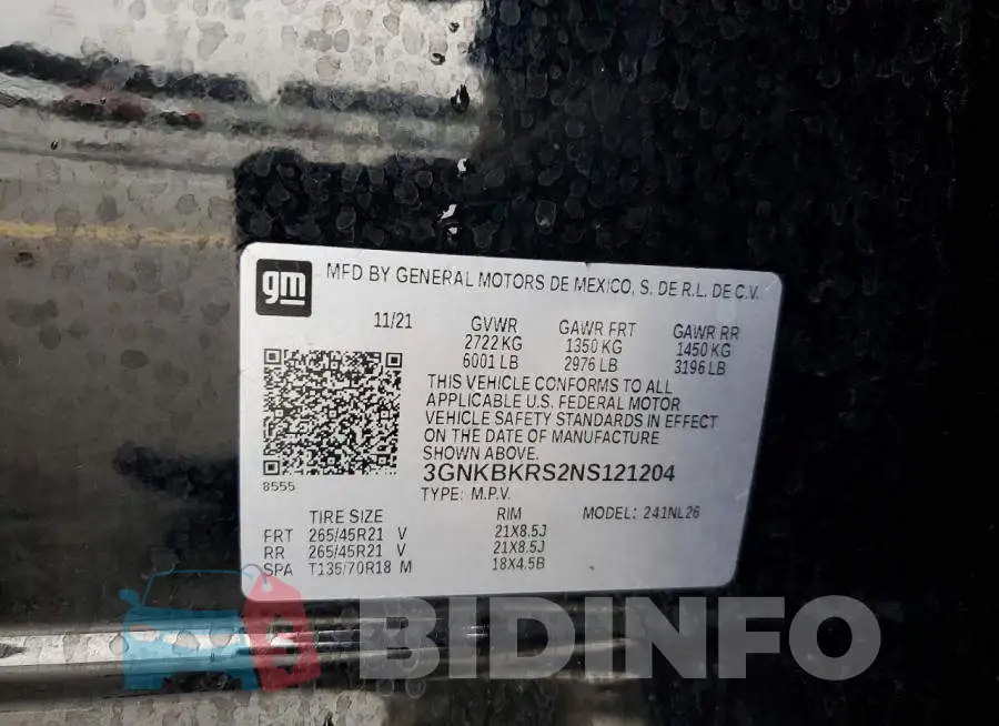 3GNKBKRS2NS121204 Photo# 14