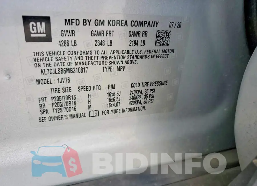 KL7CJLSB6MB310817 Photo# 14