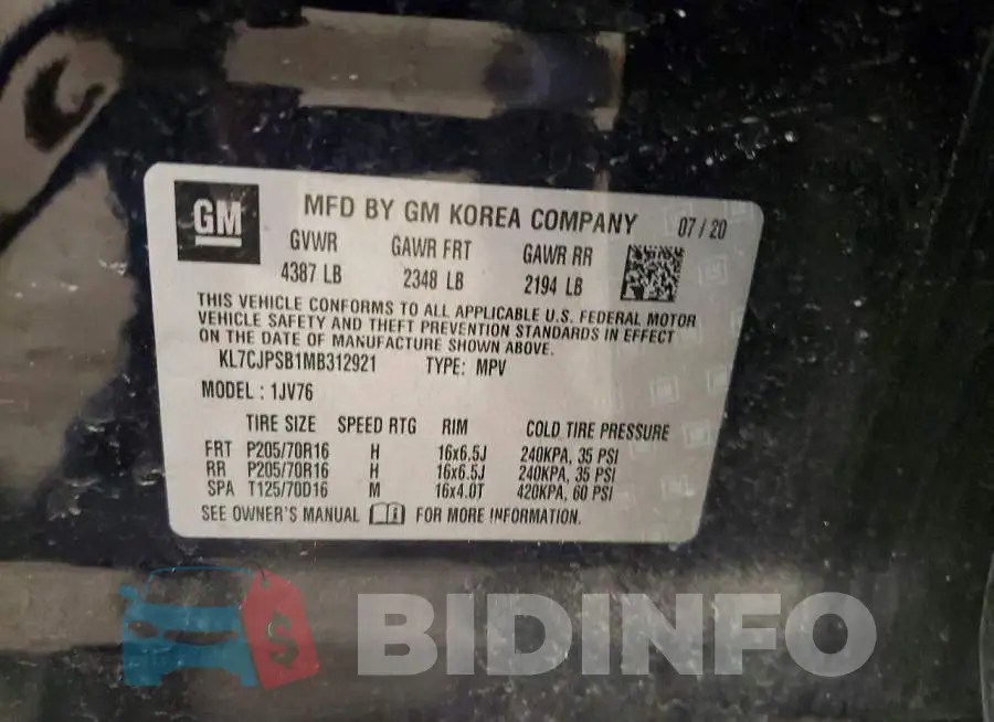 KL7CJPSB1MB312921 Photo# 14