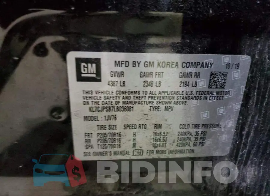 KL7CJPSB7LB036081 Photo# 13