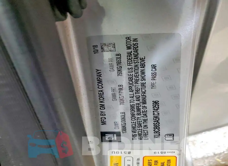 KL8CB6SA5KC742596 Photo# 14