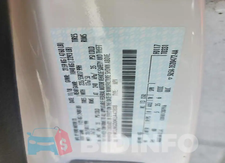 1FMCU9GD0KUA43808 Photo# 13