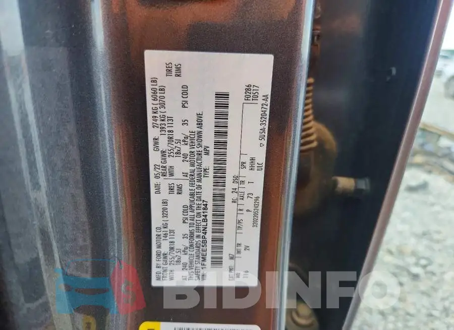 1FMEE5BP4NLB41847 Photo# 14