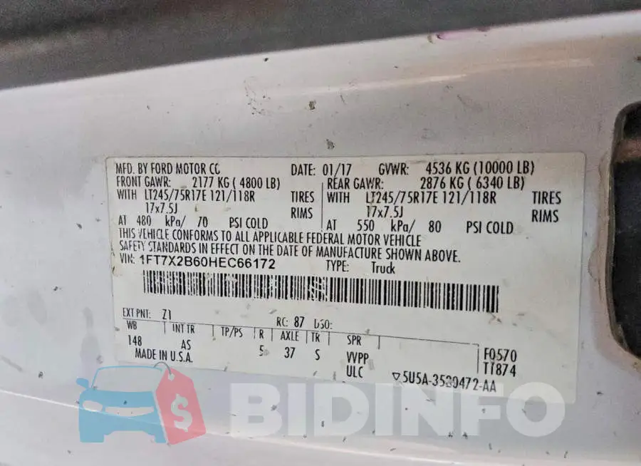 1FT7X2B60HEC66172 Photo# 12