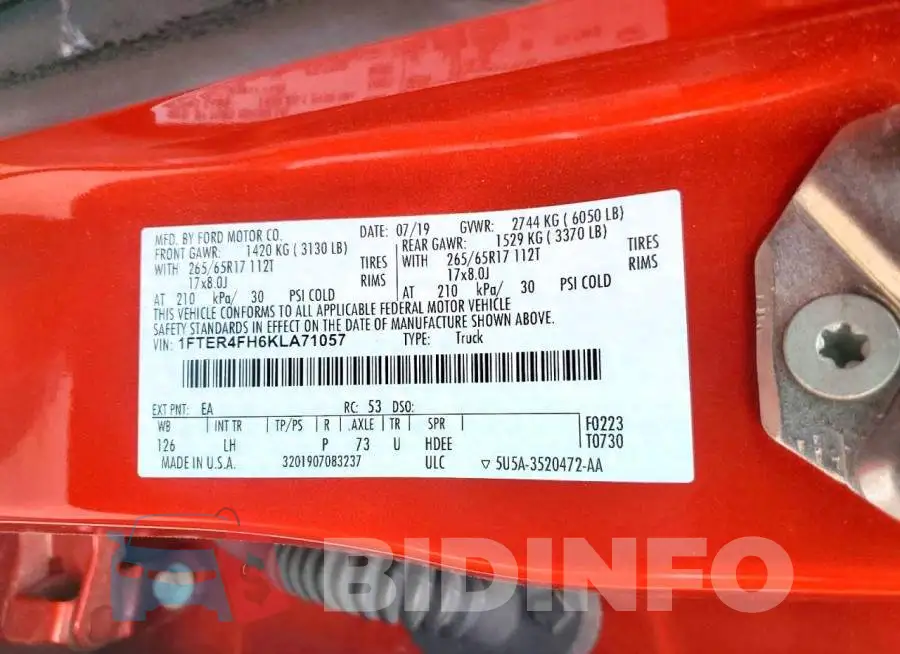 1FTER4FH6KLA71057 Photo# 12