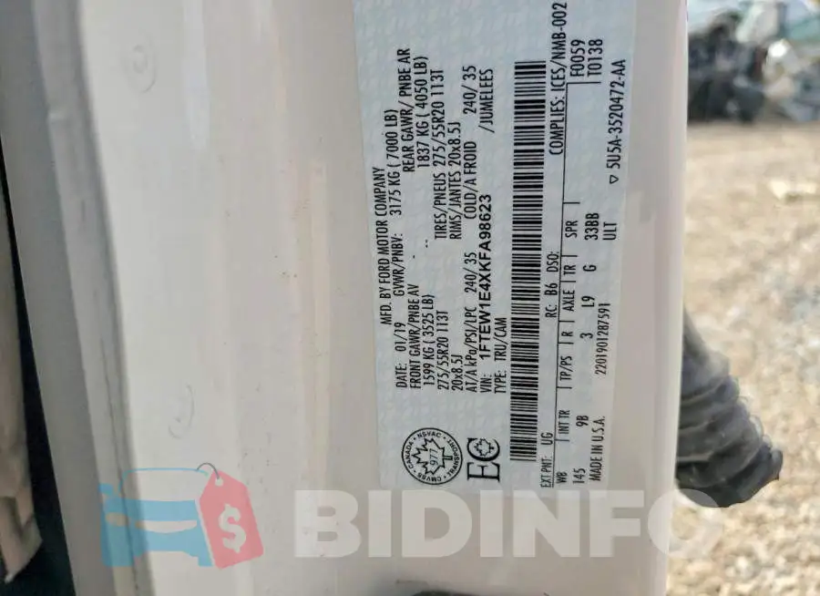 1FTEW1E4XKFA98623 Photo# 13