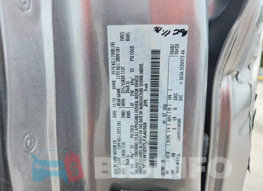 1FTEW1E57LFA46568 Photo# 13