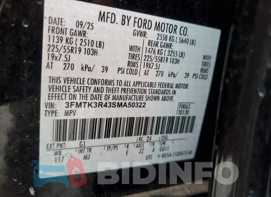 3FMTK3R43SMA50322 Photo# 14