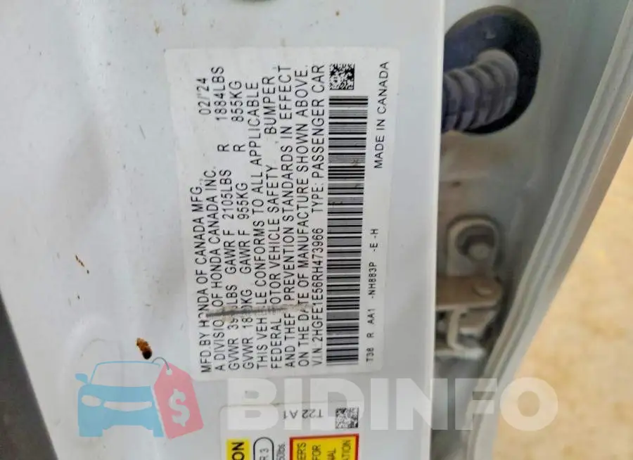 2HGFE1E56RH473966 Photo# 12