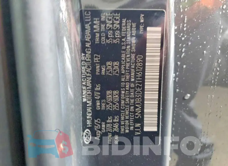 5NMJB3DE2TH612890 Photo# 14