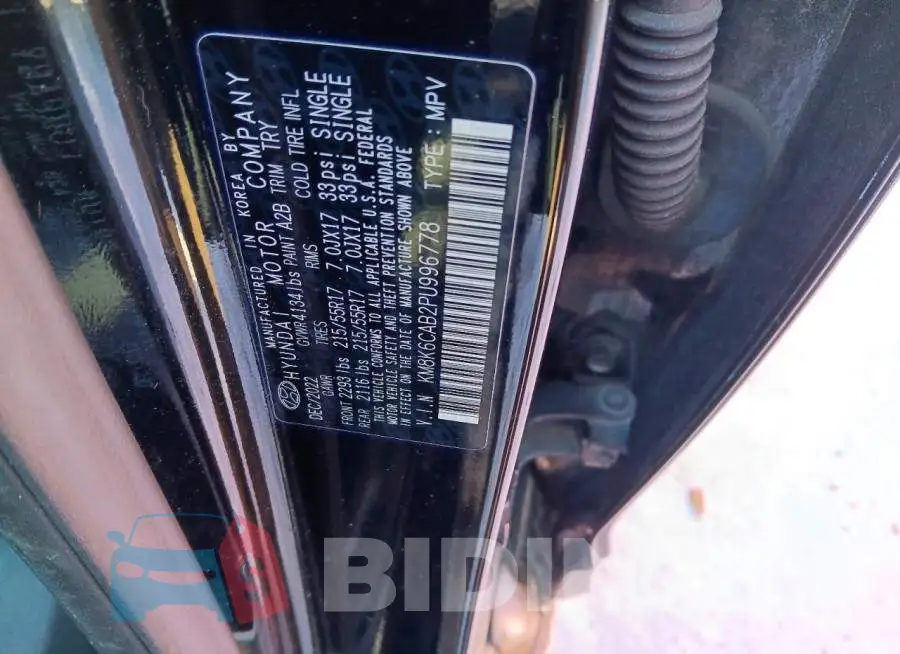 KM8K6CAB2PU996778 Photo# 12