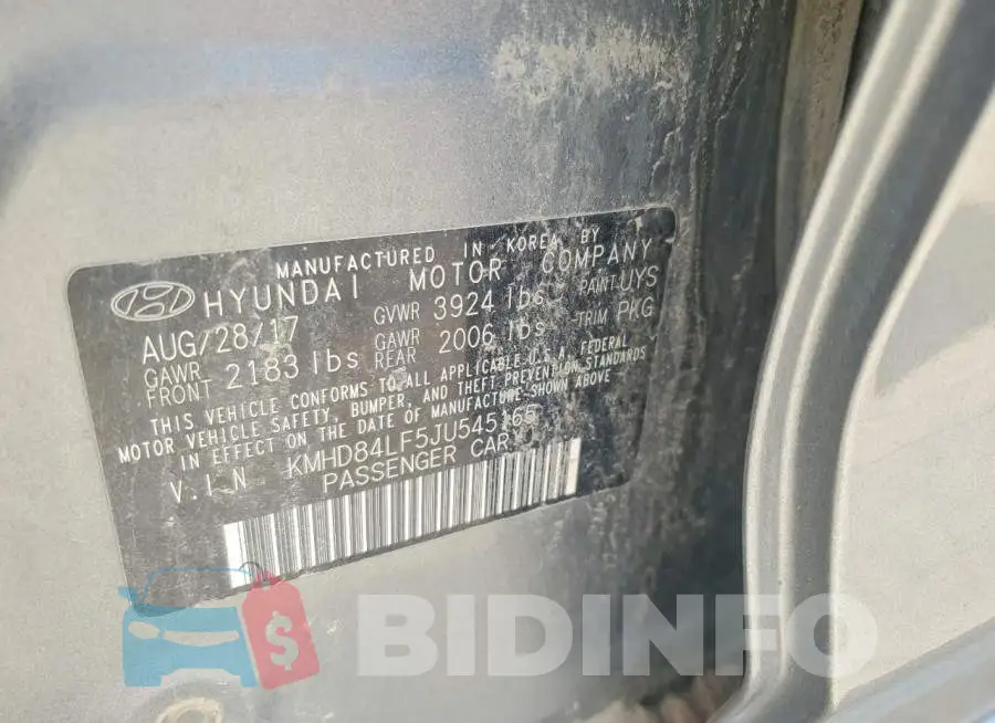 KMHD84LF5JU545165 Photo# 12