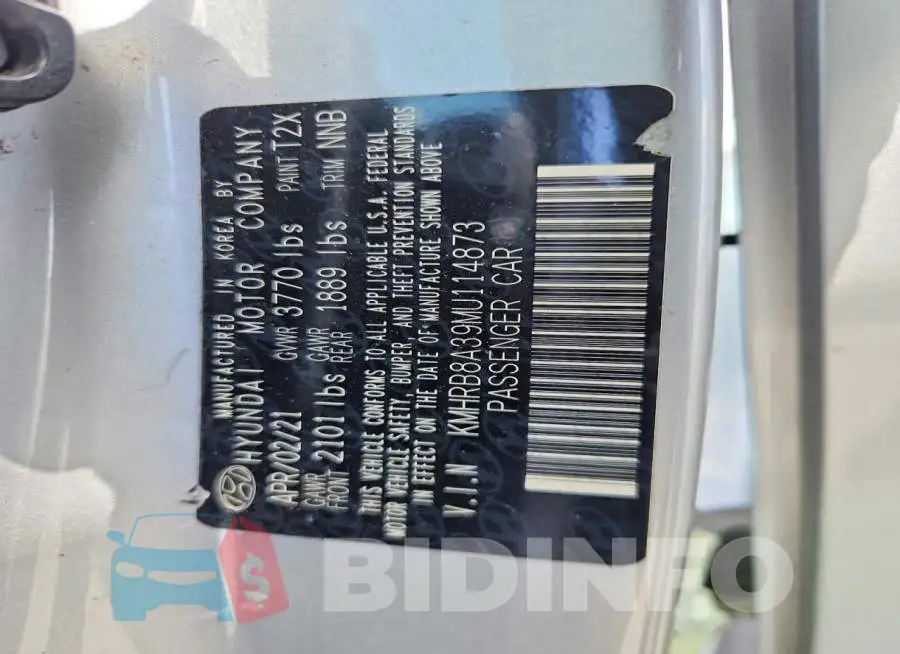 KMHRB8A39MU114873 Photo# 14