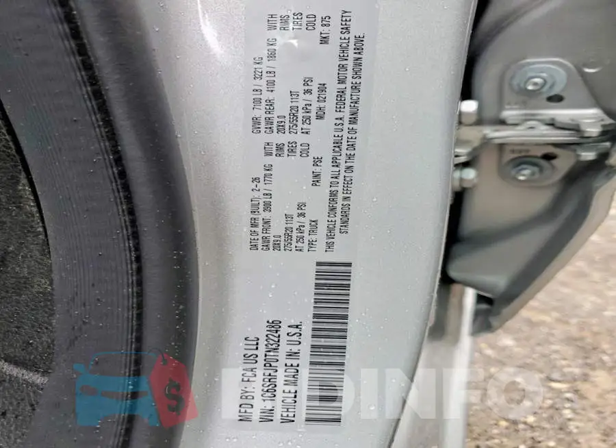 1C6SRFJP0TN322486 Photo# 12