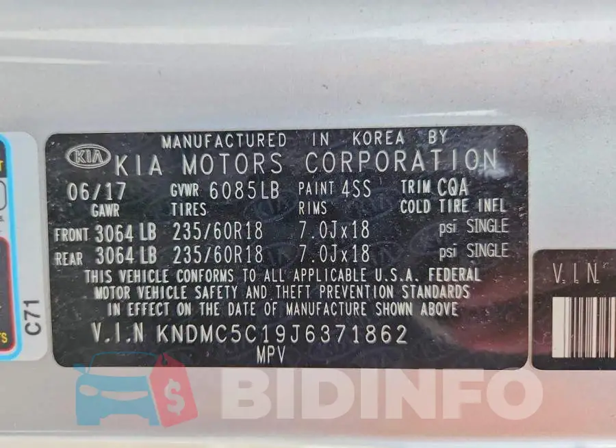KNDMC5C19J6371862 Photo# 14