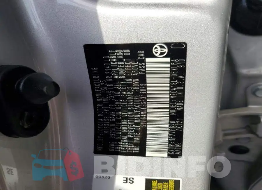 5YFB4MDE3SP314079 Photo# 12