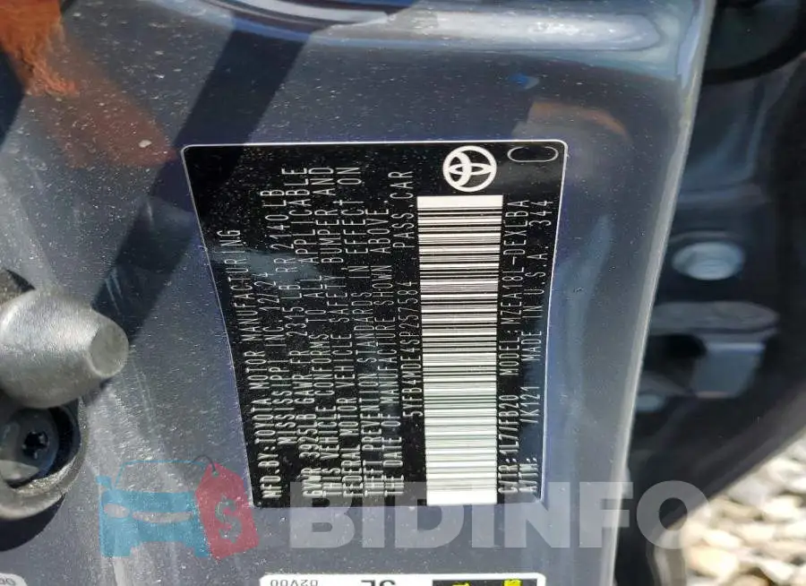 5YFB4MDE4SP257584 Photo# 12
