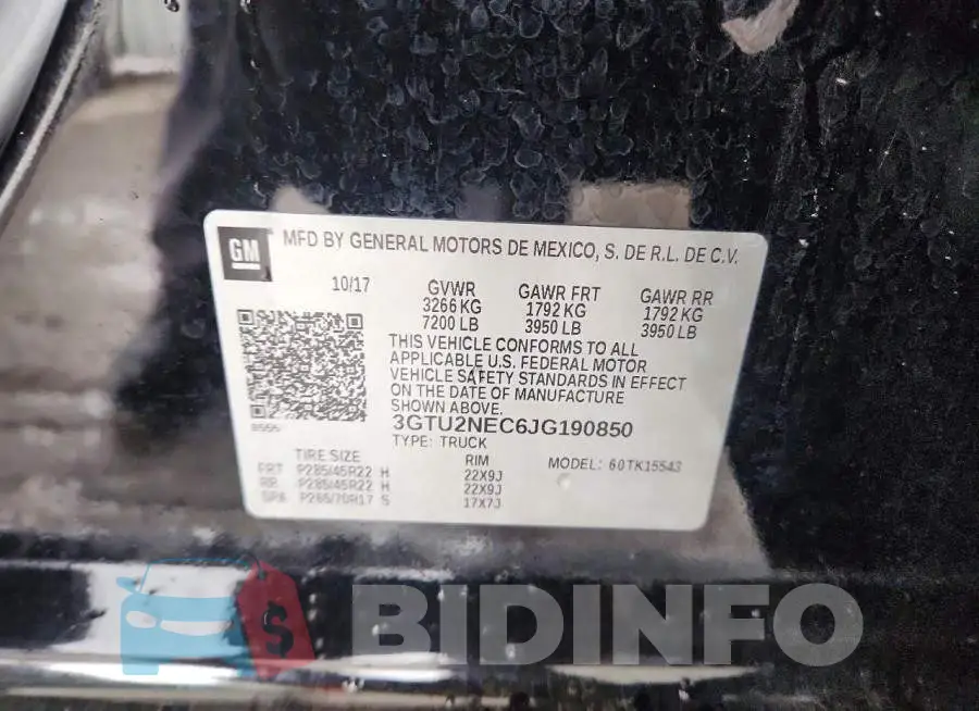 3GTU2NEC6JG190850 Photo# 12