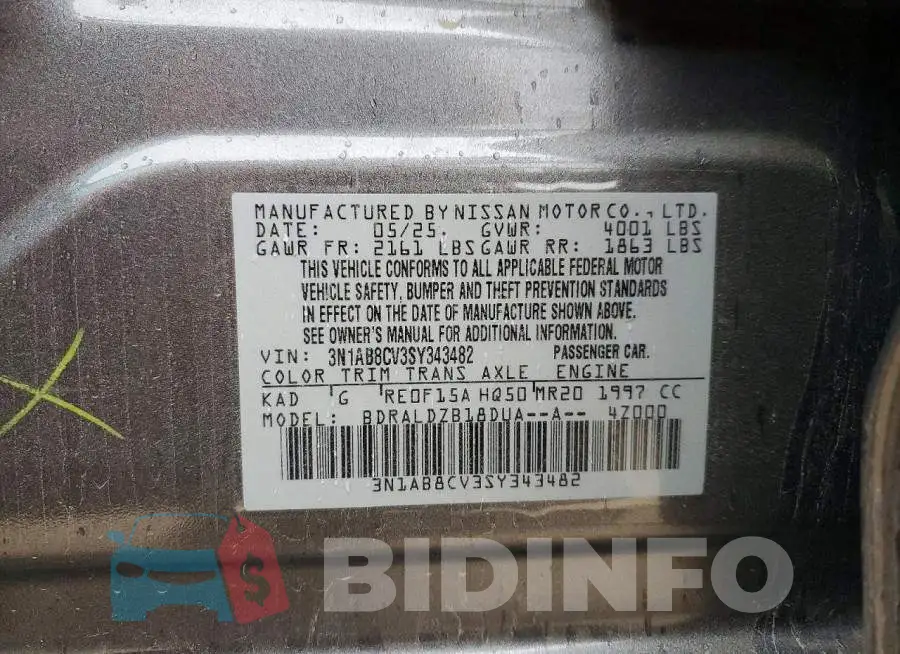 3N1AB8CV3SY343482 Photo# 13