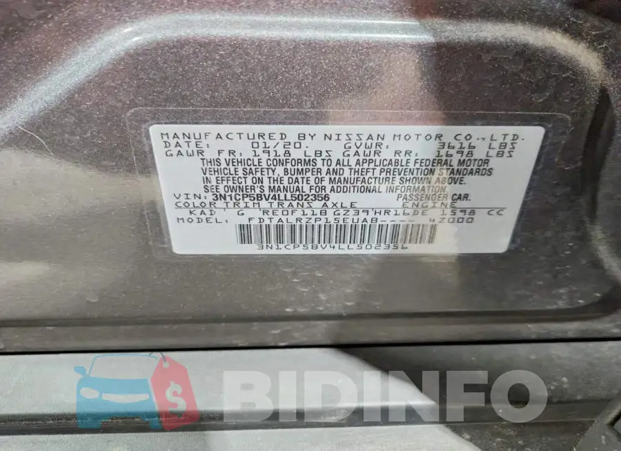 3N1CP5BV4LL502356 Photo# 14