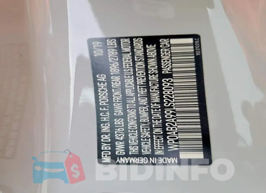 WP0AB2A99LS228093 Photo# 12