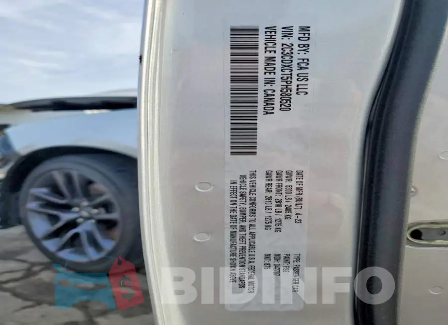 2C3CDXCT5PH580520 Photo# 12