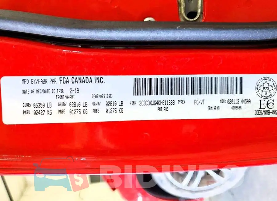 2C3CDXJG4KH611688 Photo# 12