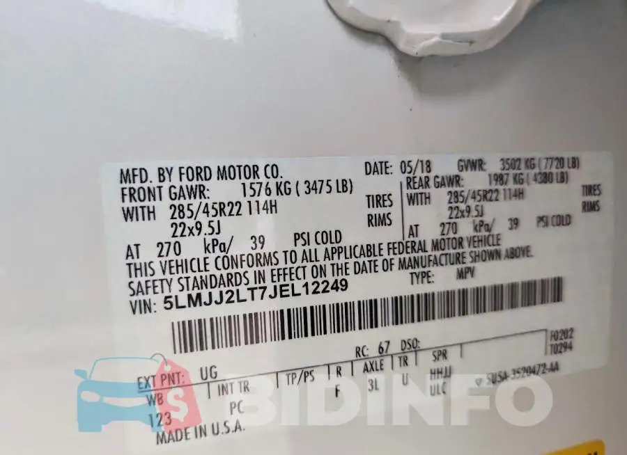 5LMJJ2LT7JEL12249 Photo# 14