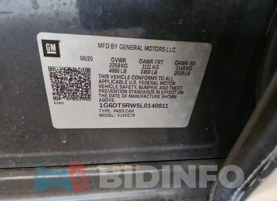 1G6DT5RW5L0140811 Photo# 13