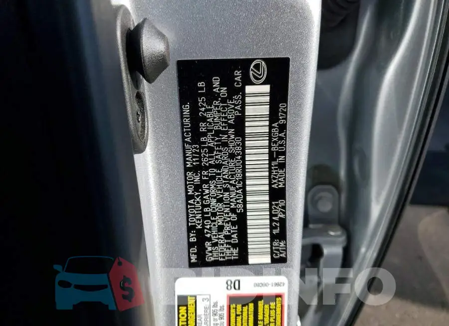 58ADA1C18RU043830 Photo# 13