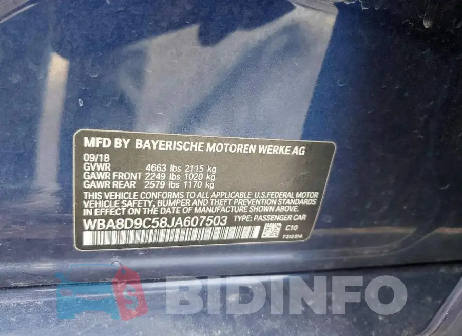 WBA8D9C58JA607503 Photo# 12