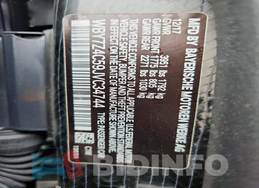 WBY7Z4C59JVC34744 Photo# 12