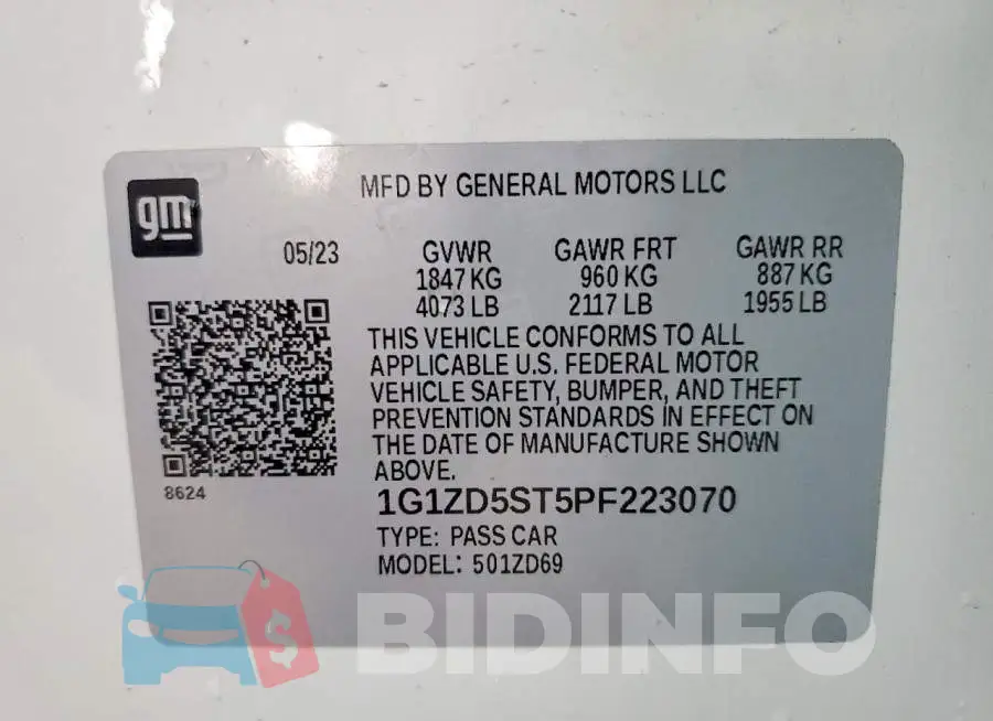 1G1ZD5ST5PF223070 Photo# 13